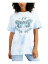 󥯥ա JUNK FOOD Womens Light Blue Tie Dye Short Sleeve Crew Neck T-Shirt L ǥ