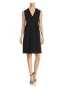 ダナ キャラン DONNA KARAN Womens Black Tie Sleeveless Above The Knee Sheath Dress XS レディース