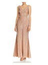 ADRIANNA PAPELL Womens Pink Lined Sleeveless Full-Length Formal Mermaid Dress 6 レディース