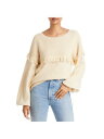 ジョイー JOIE Womens Ribbed Blouson Sleeve Round Neck Wear To Work Sweater レディース