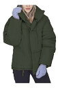 ZIWOCH Womens Casual Short Puffer Quilted Jacket With Pocket Coat Green-Small レディース