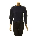 Errant ERRANT NEW Women's Navy Cropped Ribbed Mock Neck Sweater Top S TEDO レディース