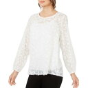 Alfani ALFANI NEW Women's White Fringe-textured Sheer 2 In 1 Blouse Shirt Top XS TEDO レディース