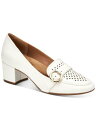 GIANI BERNINI Womens White Inndee Round Toe Block Heel Slip On Loafers 9 M レディース