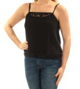 レイチェルロイ RACHEL ROY Womens Black Lace Spaghetti Strap Square Neck Top Size: S レディース