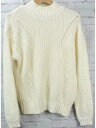 ALFANI Womens Ivory Mock Neck Long Sleeve Sweater Size: M レディース