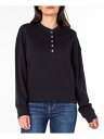 EARNEST SEWN NEW YORK Womens Black French Terry Pullover Long Sleeve Top XL レディース
