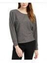 BCX Womens Gray Long Sleeve Scoop Neck Top Size: XL レディース