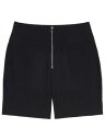 DANIELLE BERNSTEIN Womens Black Pocketed Zippered Floral Skinny Shorts Size: 4 レディース
