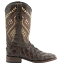 Ferrini Bronco Pirarucu Square Toe Cowboy Mens Brown Casual Boots 43393-09 メンズ