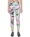 ディーケーエヌワイ DKNY Women's Printed High Waist 7/8 Leggings Pink Size Large レディース