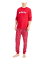 FAMILY PJs Mens Merry Red Elastic Band T-Shirt Top Cuffed Pants Pajamas XL メンズ