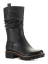 SUN STONE Womens Black Pull Tab Nelliee Round Toe Zip-Up Slouch Boot 10 M fB[X