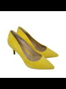 ALFANI Womens Yellow Jeules Pointed Toe Stiletto Slip On Leather Pumps 6 M fB[X