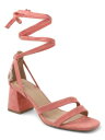 BCBG WFl[V BCBGENERATION Womens Pink Padded Deena Round Toe Block Heel Leather Sandals 7 M fB[X