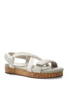 SCHUTZ Womens White Wrap Cork Demmy Round Toe Platform Slingback Sandal 5.5 B fB[X