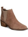 h`FB[^ DOLCE VITA Womens Beige Side Gores Cushioned Pointed Toe Stacked Heel Booties 10 fB[X