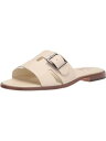 i`CU[ NATURALIZER Womens Pale Ivory Beige Faryn Toe Slip On Leather Slide Sandals 9 W fB[X