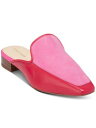 コールハーン コールハーン COLE HAAN Womens Pink Perley Square Toe Block Heel Slip On Leather Mules 7 B レディース