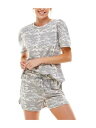 ROUDELAIN Intimates Gray Camouflage Sleep Shirt Pajama Top L fB[X