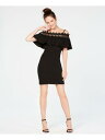 BCX Womens Black Spaghetti Strap Short Sheath Party Dress Juniors Size: 7 fB[X