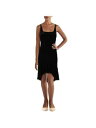 AQUA Womens Black Sleeveless Above The Knee Hi-Lo Cocktail Dress Size: XS fB[X