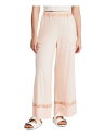 t[s[|[ FREE PEOPLE Womens Orange Lace Wide Leg Pants S fB[X