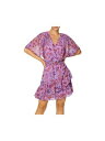 LAUNDRY Womens Purple Elbow Sleeve Above The Knee Evening Fit + Flare Dress 2 レディース