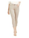 セブンフォーオルマンカインド Jen 7 By 7 For All Mankind Womens Beige Stretch Zippered Ankle Skinny Jeans 14 レディース