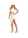 B DARLIN Womens White Short Party Hi-Lo Skirt Juniors 1112 fB[X