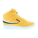 フィラ Fila A-High 1CM00540-703 Mens Yellow Leather Lifestyle Sneakers Shoes メンズ