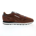 リーボック Reebok Classic Leather Mens Brown Suede Lace Up Lifestyle Sneakers Shoes メンズ