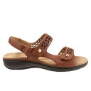 トロッターズ Trotters Romi T2118-215 Womens Brown Extra Wide Slingback Sandals Shoes 8 レディース