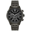 u[o Bulova Men's Classic 45mm Quartz Watch Chronograph 98A217 Y