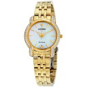 V`Y Citizen Jolie Eco-Drive Mother of Pearl Dial Ladies Watch EM0692-54D fB[X