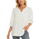 Grosy Womens Casual White Blouse Simple Summer Tops Elegant Shirts for Office レディース