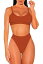 Pink Queen Womens Strap High Waisted Bikini Set Strap High Cut Push Up Cheeky レディース