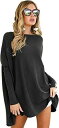 LIYOHON Oversized T Shirts for Women Tunic Tops to Wear with Leggings (Small) レディース