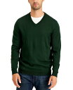 Club Room Mens Regular-Fit Solid V-Neck Ivy League Green 2XL DARK GREEN Size メンズ