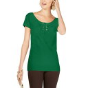 INC NEW Women's Solid Rhinestoned Lace-up Knit Blouse Shirt Top TEDO ǥ