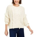 Sage The Label SAGE THE LABEL NEW Women's Ivory Fringe Mixed-knit Crewneck Sweater Top M TEDO レディース