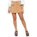 フリーピープル Free People フリーピーポー FREE PEOPLE NEW Women's Floral Embroidered Faux-leather Mini Skirt TEDO レディース