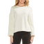 Vince Camuto ヴィンス VINCE CAMUTO Women's Cotton Faux-fur Sleeve French Terry Sweatshirt Top XL TEDO レディース