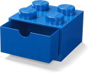 Room Copenhagen コペンハーゲン LEGO Desk Drawer Stackable Storage with 4 Knobs in Blue  Blue Brick