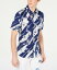 American Rag Men's Diagonal Stripe Tropical Shirt Blue Size X-Large メンズ