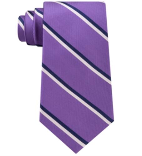 Club Room Men's Adam Twill Stripe Silk Tie Purple Size Regular Y