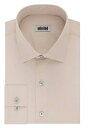 PlXR[ Kenneth Cole Men's Collared Work Dress Shirt Beige Size 16.5X32X33 Y