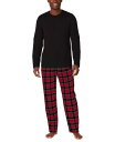 Cuddl Duds ファッション スーツ Cuddl Duds Men's Sweatshirt & Plaid Pajama Pants Set Red Size Medium カラー:Red■ご注文の際は、必ずご確認ください。※こちら...