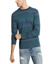 QX Guess Men's Saturday Stripe Long Sleeve Shirt Blue Size X-Large Y