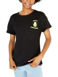 Rebellious One Women's Holy Guacamole Cotton Graphic T-Shirt Black Size S レディース